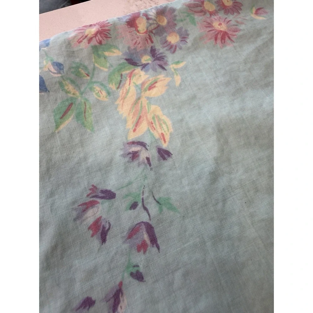 VTG 90's Ralph Lauren POMPANO Blue Chintz Floral Standard Pillow Case - One